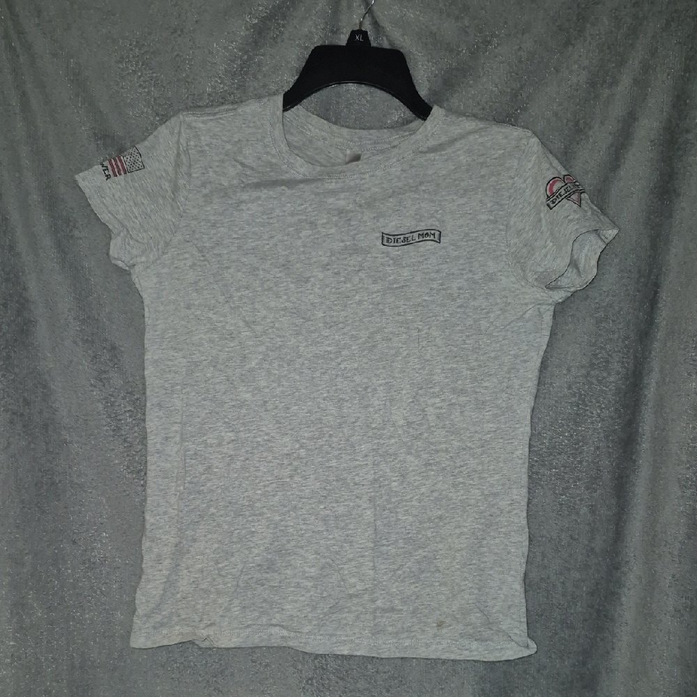 Diesel Light Gray Women's Short Sleeve Tee